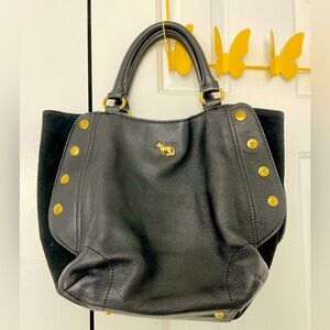 Emma Fox Black Leather Handbag